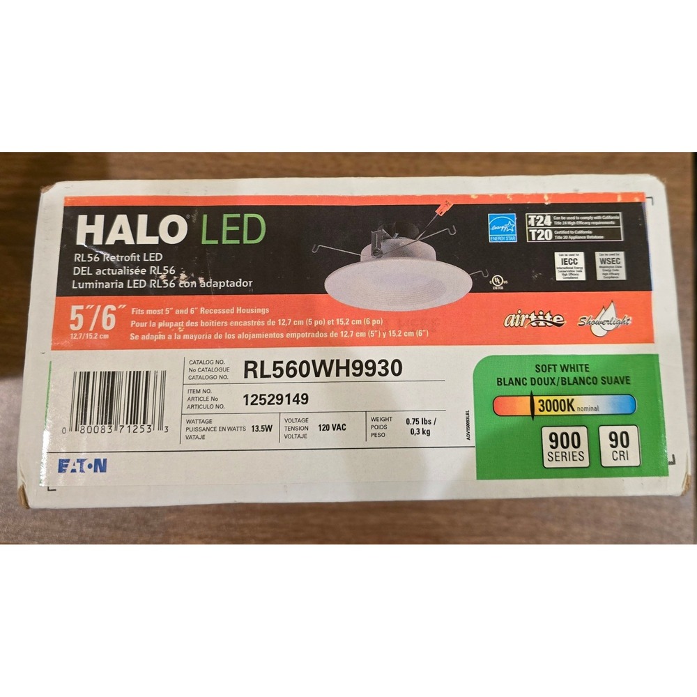 Halo LED RL56 Retrofit Recessed Lighting 5/6 Inch‎ White 3000K Soft White